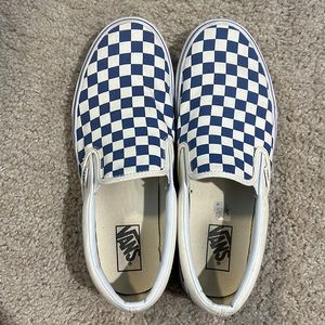 Checkered Blue/White Vans size 10.5 men